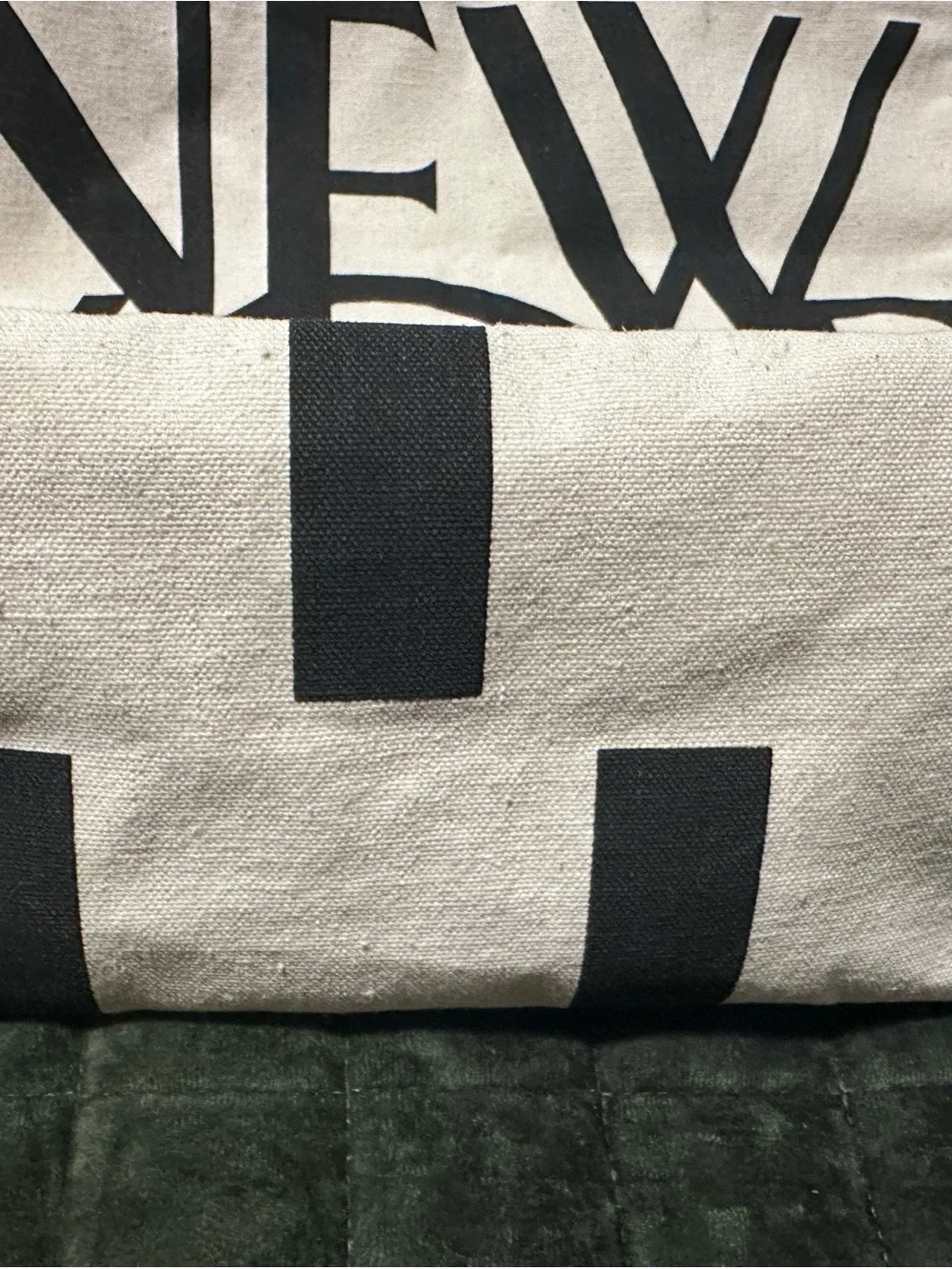 The New Yorker Canvas Tote in Natural and Black